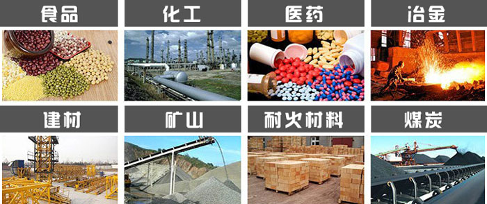 直徑1000型振動(dòng)篩使用的行業(yè):食品，化工，醫(yī)藥，冶金，建材，礦山，耐火材料，煤炭等行業(yè)。