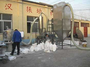 氣流篩粉機(jī)廠(chǎng)家篩分面粉試機(jī)效果圖片